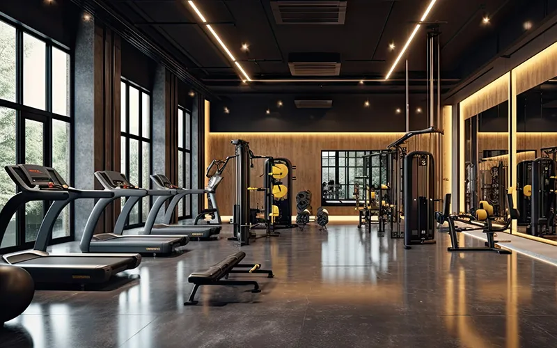 Modern fitness gym in 2 BHK flats for sale in Paruthipattu