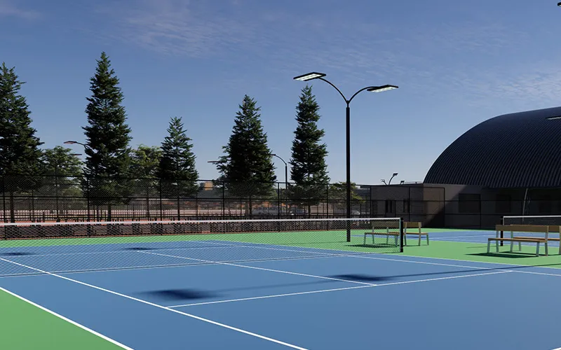 Flats in Paruthipattu with well-maintained tennis court for active lifestyle