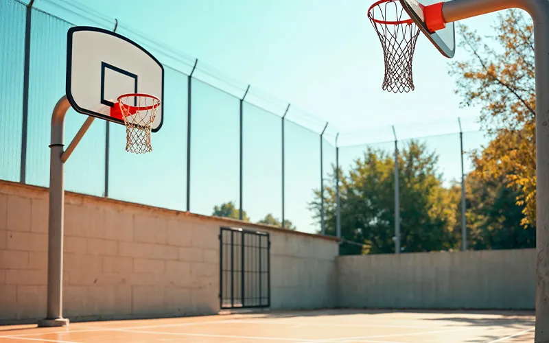 Basketball court available in luxury flats for sale in Paruthipattu Chennai